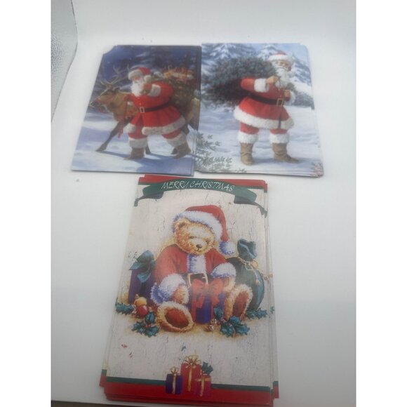 Vintage Christmas Foil Gift Tags & Greeting Cards Set - Picture 4 of 5